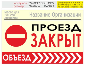 Информационный щит "объезд справа" (пленка, 60х40 см) t13 - Охрана труда на строительных площадках - Информационные щиты - магазин "Охрана труда и Техника безопасности"